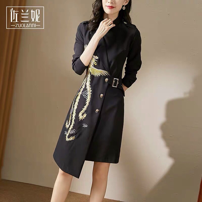 Đầm Cổ Tàu Thêu Phượng Hoàng - HN913